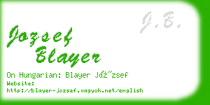 jozsef blayer business card